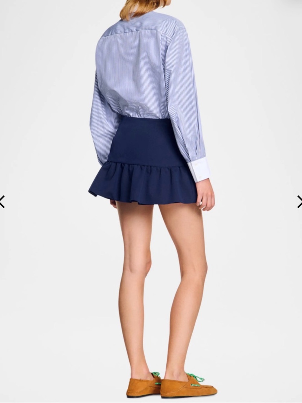 Navy Ruffle Mini Skorts - Picture 4 of 5